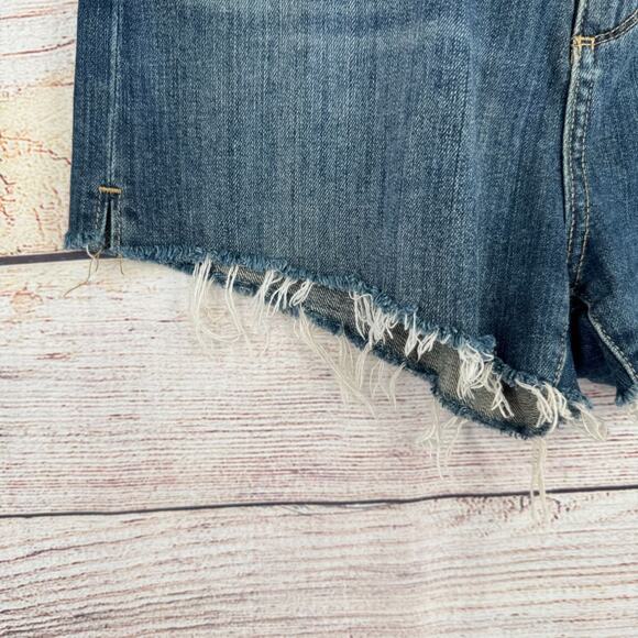 Paige Cut off Denim Jean Shorts Women's Size 27 Blue Medium Wash Denim - Picture 3 of 11